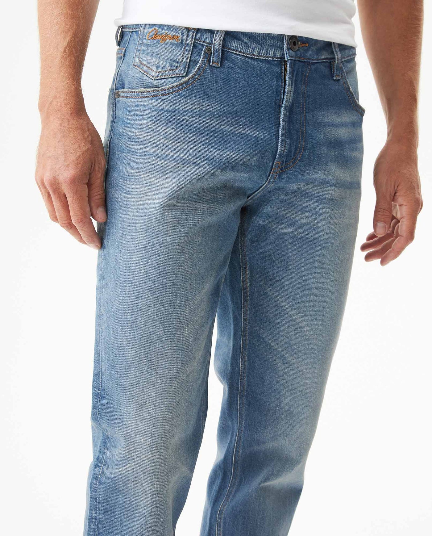 Men's Morrison Slim Medium Wash Classic Jeans in Cotton Stretch Blend, Waypoint - 4