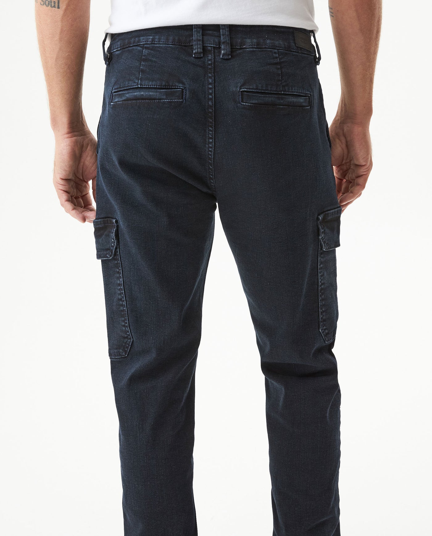 Men's Morrison Cargo Slim Fit Ultra Dark in Recycled Cotton Blend, Sparkle 339G015 - 6