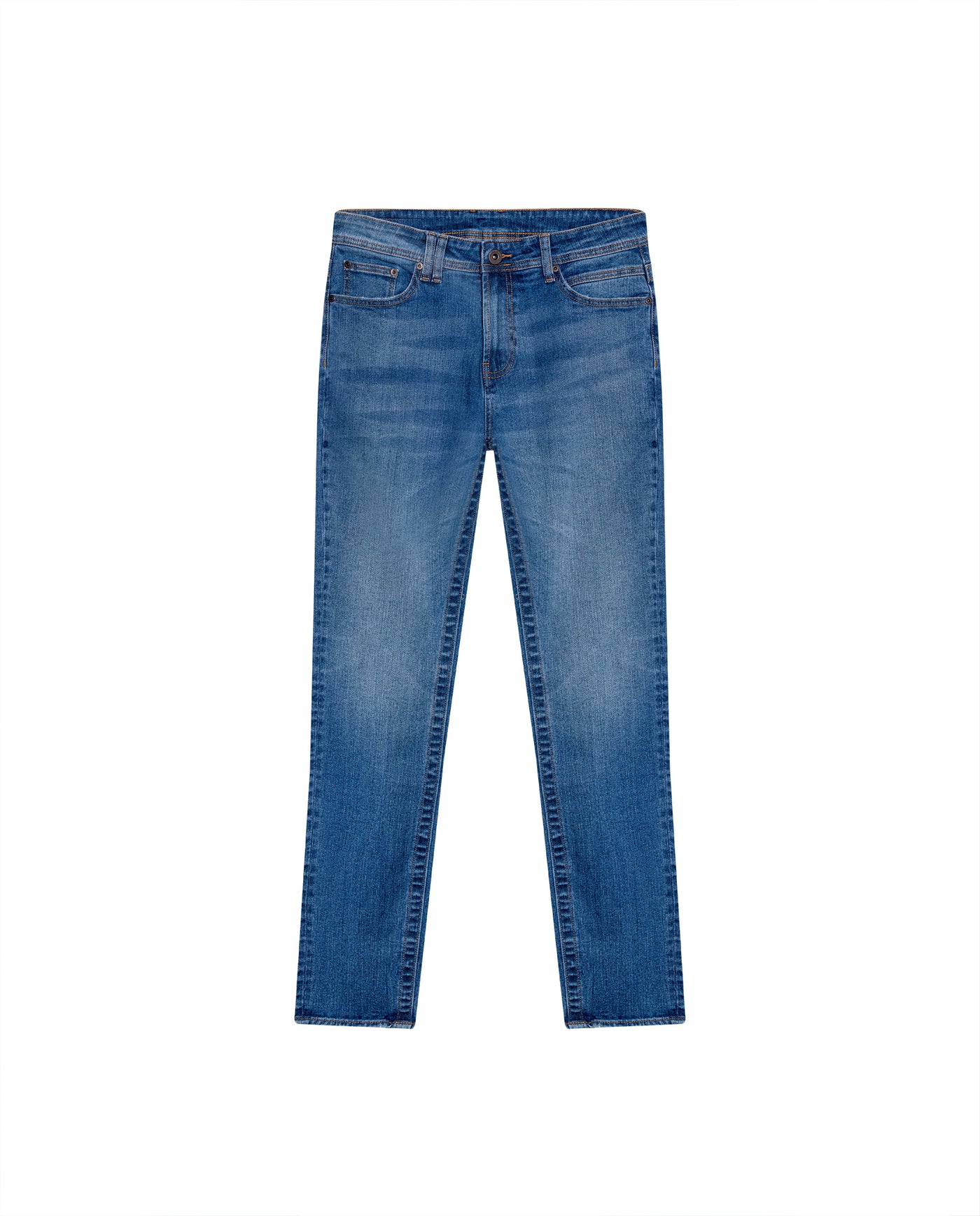 Men's Famous Skinny Fit Medium Wash Jeans in Cotton Stretch Blend, Starlight 339G017 - 2