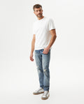 Men's Famous Light Wash Jeans in Cotton Stretch Blend Dockside
