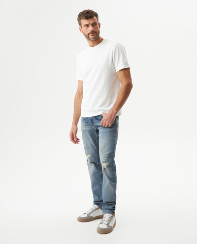 Men's Famous Light Wash Jeans in Cotton Stretch Blend Dockside