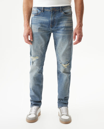 Men's Famous Light Wash Jeans in Cotton Stretch Blend Dockside