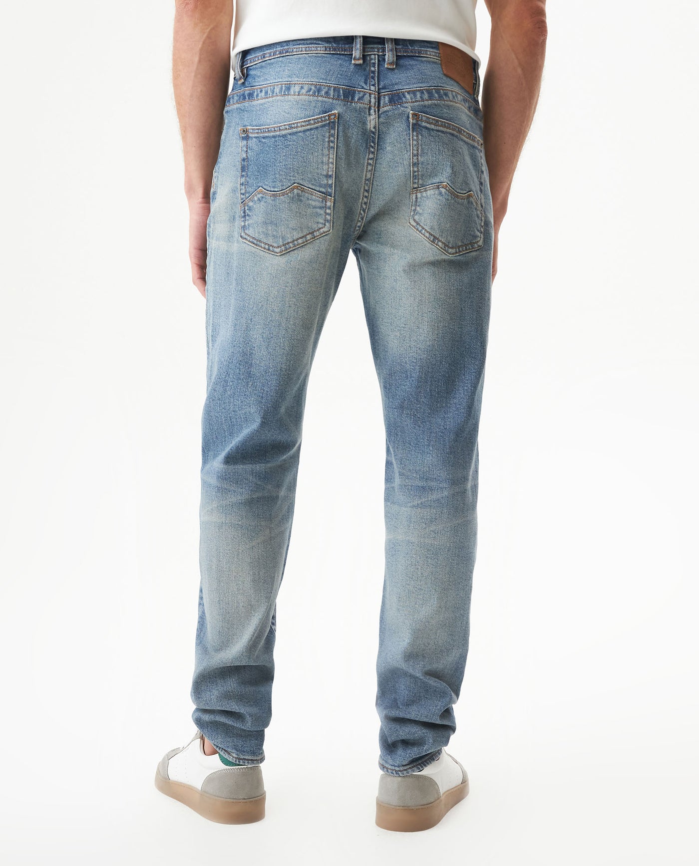 Men's Famous Light Wash Jeans in Cotton Stretch Blend Dockside 63_339G020_AZU154020_6