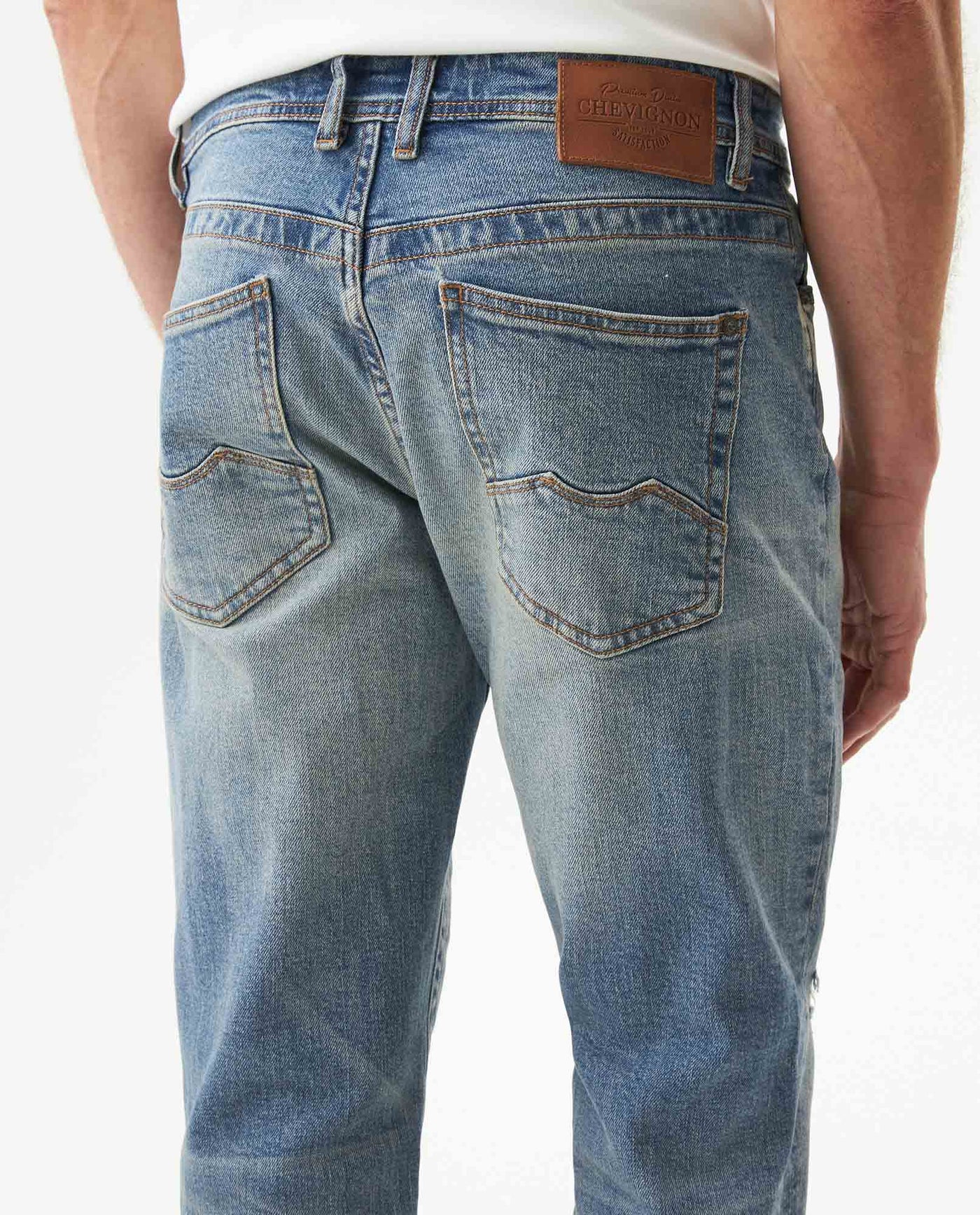 Men's Famous Light Wash Jeans in Cotton Stretch Blend Dockside 63_339G020_AZU154020_7