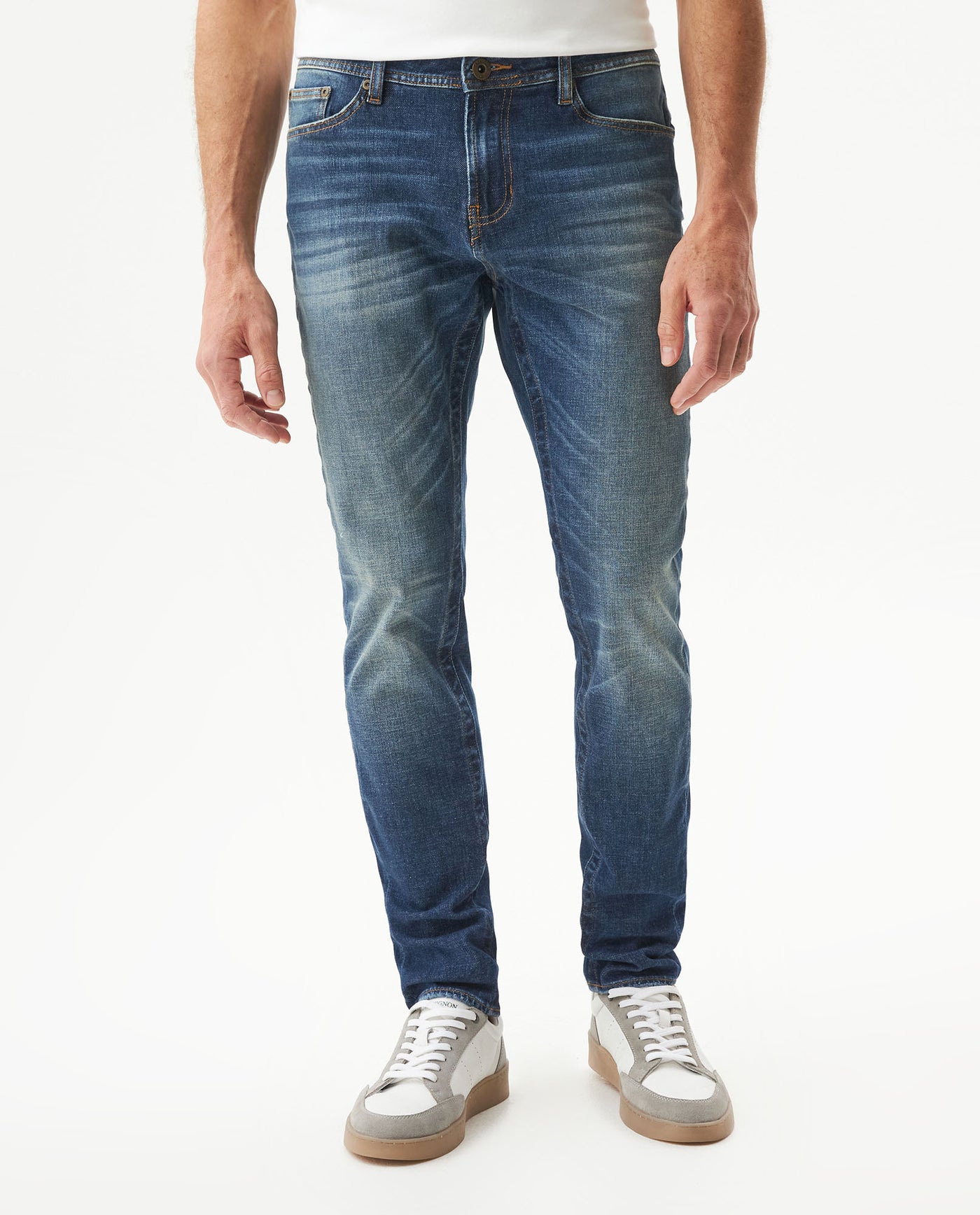 Men's Famous Medium Wash Super Slim Jeans in Cotton Blend Moonlight 63_339G024_AZU184140_3