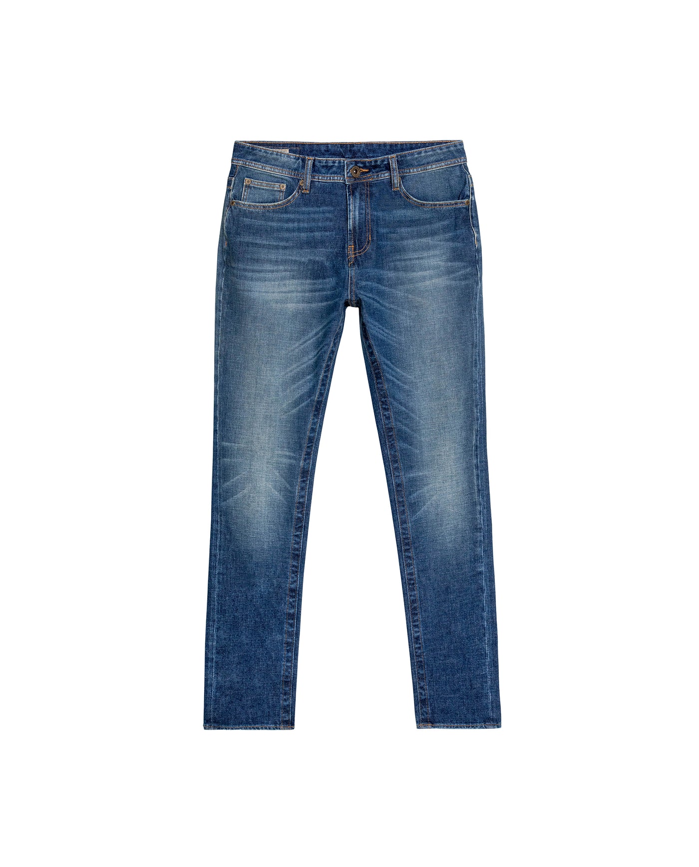 Men's Famous Medium Wash Super Slim Jeans in Cotton Blend Moonlight 63_339G024_AZU184140_4