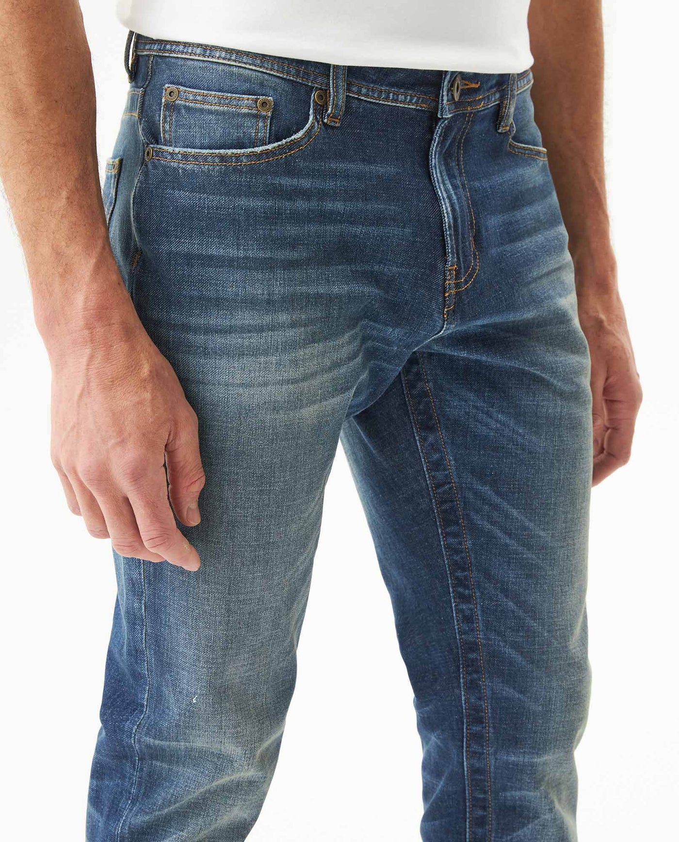 Men's Famous Medium Wash Super Slim Jeans in Cotton Blend Moonlight 63_339G024_AZU184140_5