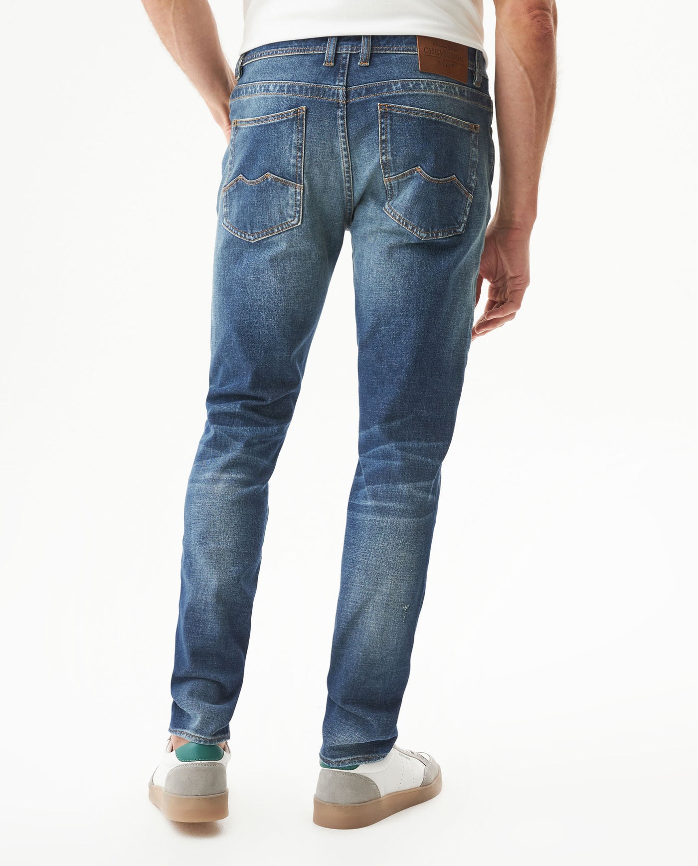Men's Famous Medium Wash Super Slim Jeans in Cotton Blend Moonlight 63_339G024_AZU184140_6