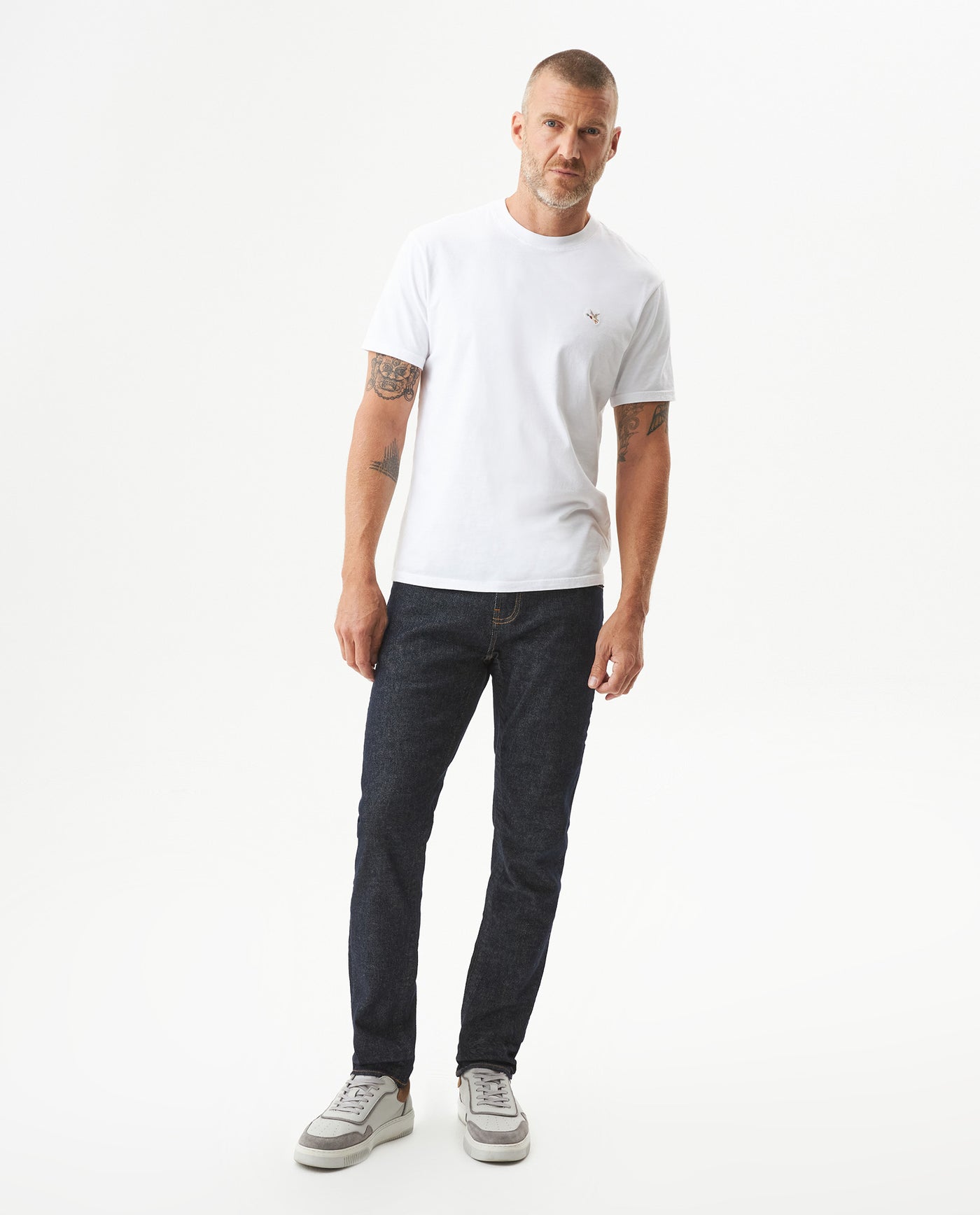 Men's Famous Ultra Dark Super Slim Jeans in Cotton, Majestic 339G028 - 3