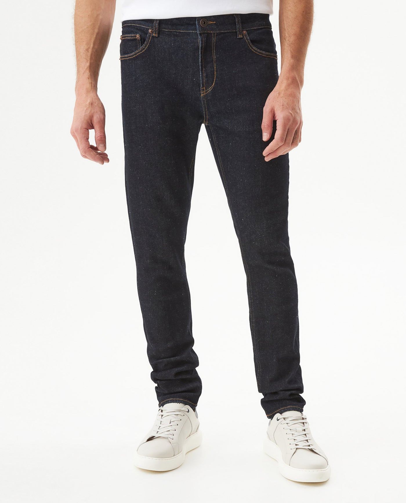 Men's Rider Ultra Dark Wash Skinny Jeans in Cotton-Polyester Blend Berth 63_339G033_AZU193924_3