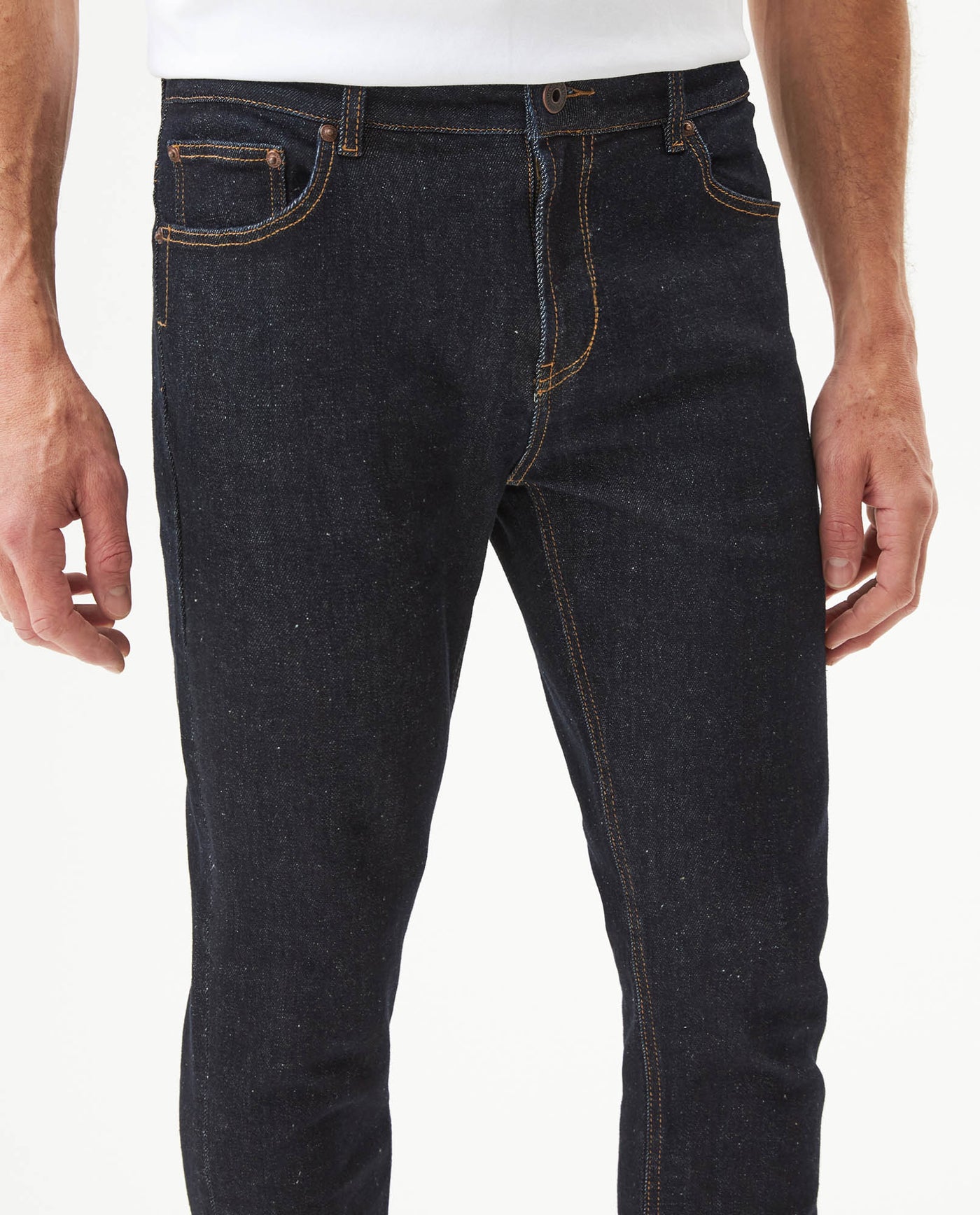 Men's Rider Ultra Dark Wash Skinny Jeans in Cotton-Polyester Blend Berth 63_339G033_AZU193924_5