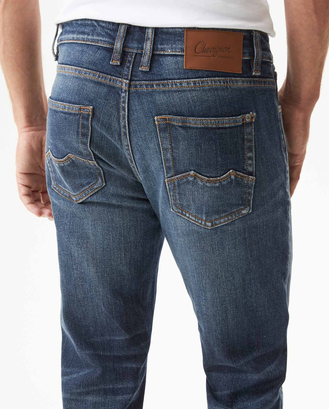 Men's Rider Dark Wash Super Slim Fit Jeans in Cotton Stretch Blend, Expedition 339G036 - 6