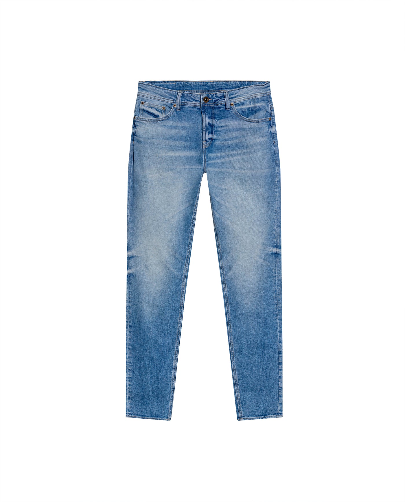 Men's Rider Medium Wash Skinny Fit Jeans in Cotton Stretch Blend Wharf 63_339G040_AZU184140_4
