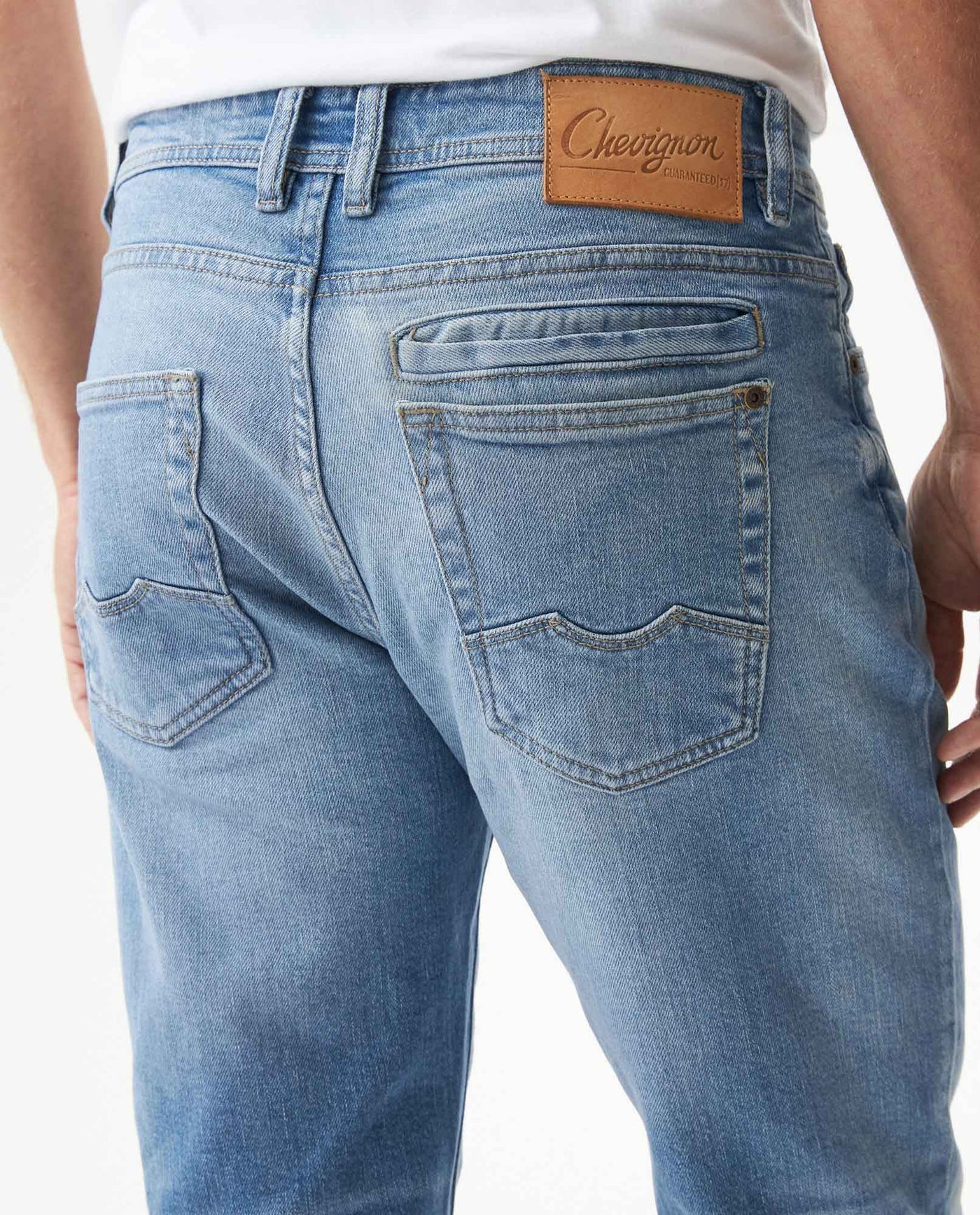 Men's Rider Medium Wash Skinny Fit Jeans in Cotton Stretch Blend Wharf 63_339G040_AZU184140_7