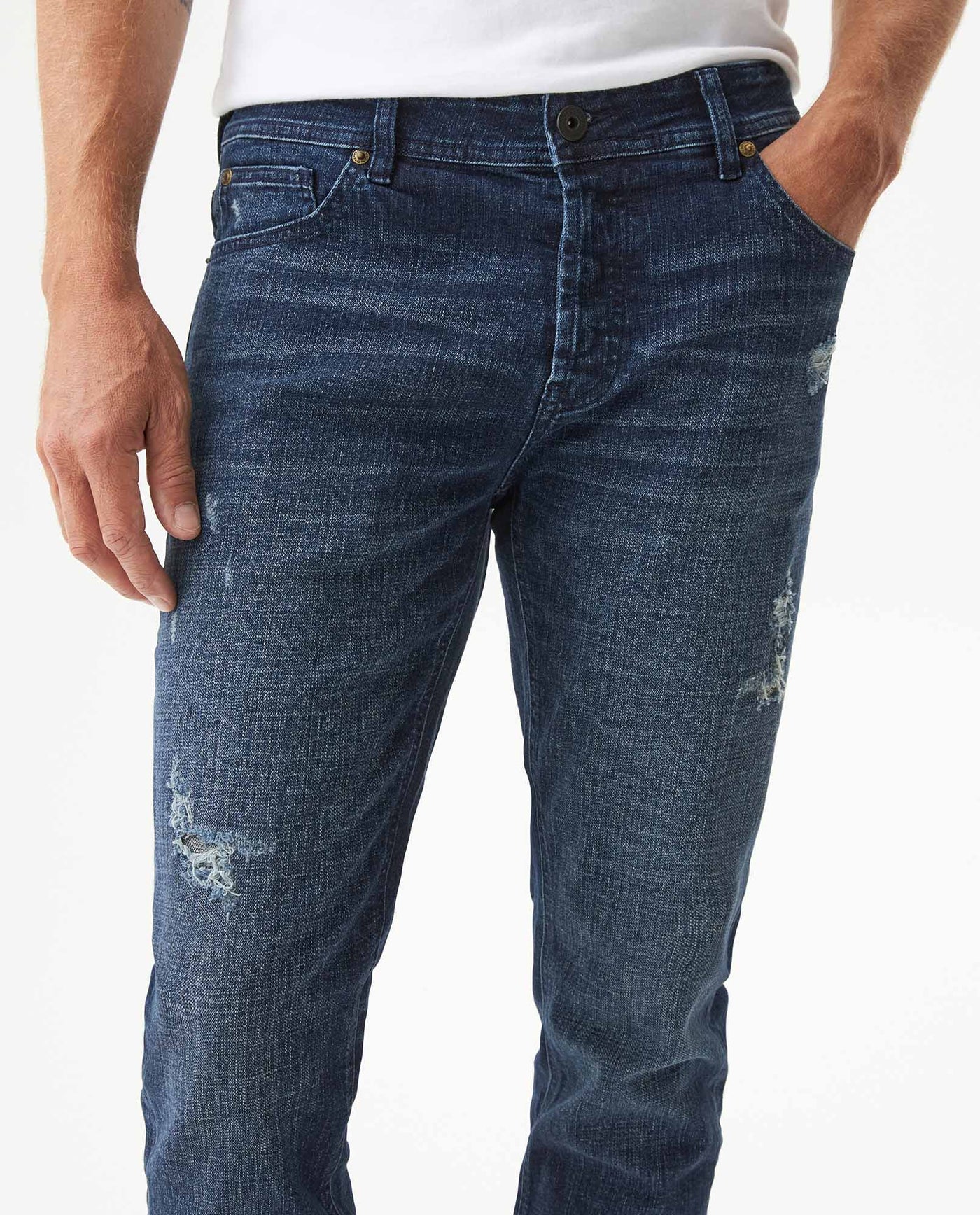 Men's Skinny Rider Ultra Dark Wash Jeans in Cotton Evening 63_339G045_AZU193924_5