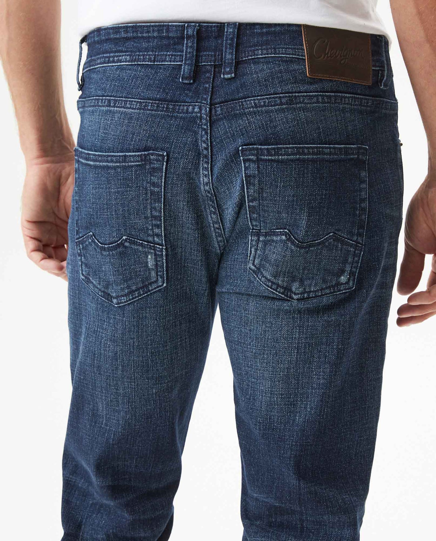 Men's Skinny Rider Ultra Dark Wash Jeans in Cotton Evening 63_339G045_AZU193924_7
