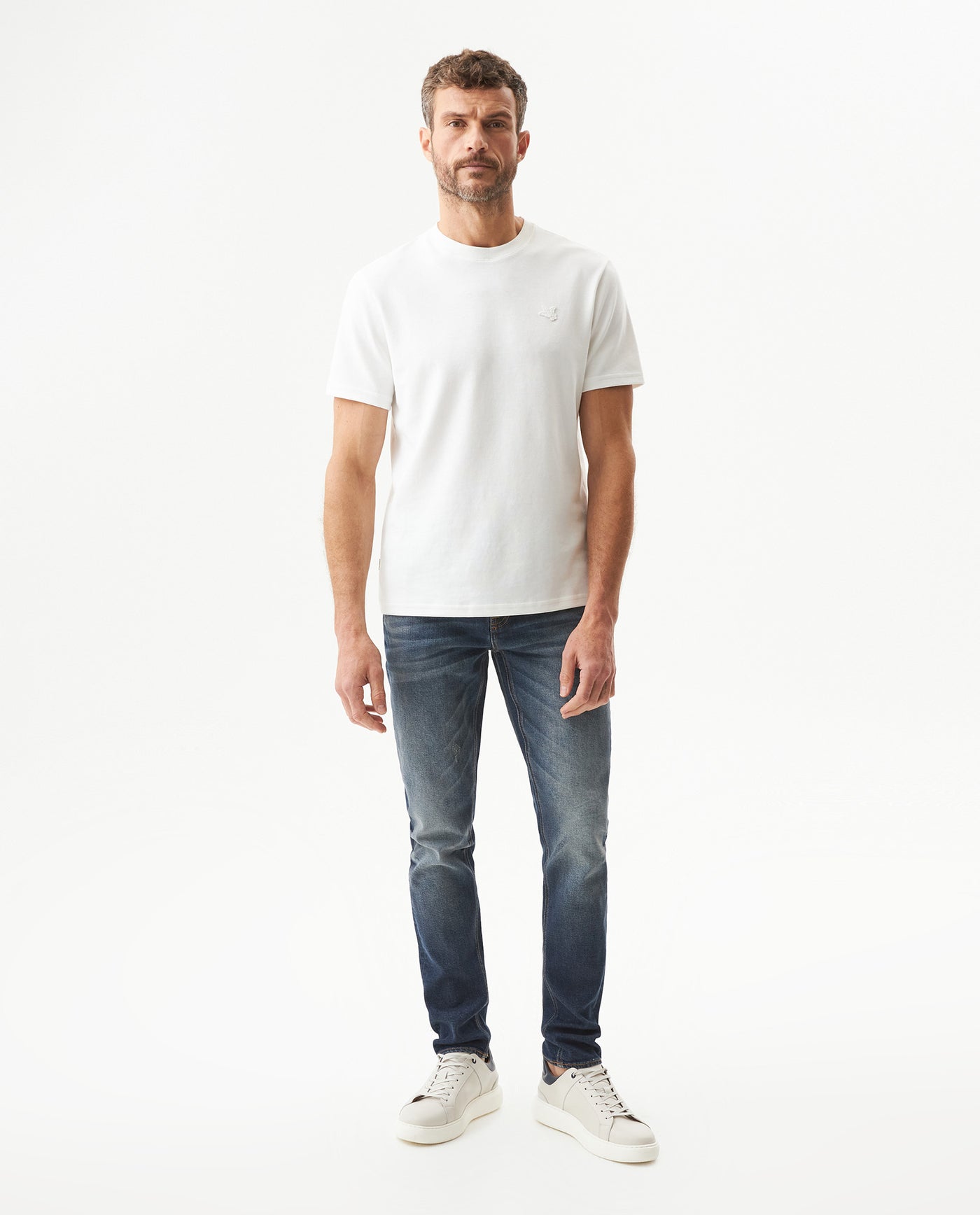 Men's Rider Dark Wash Super Slim Jeans in Cotton-Polyester Blend, Celebration - 3