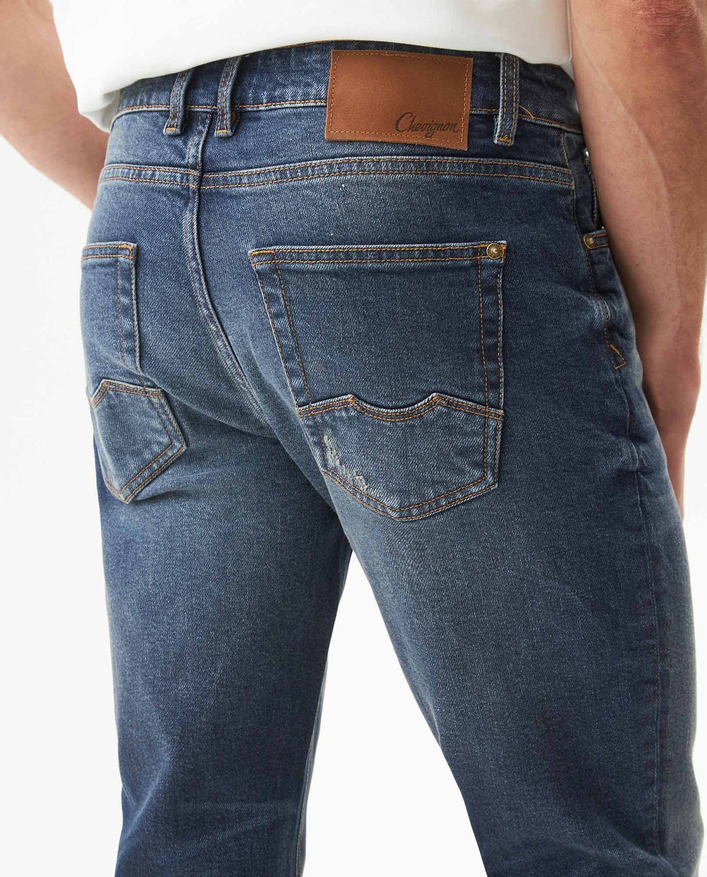 Men's Rider Dark Wash Super Slim Jeans in Cotton-Polyester Blend, Celebration - 6