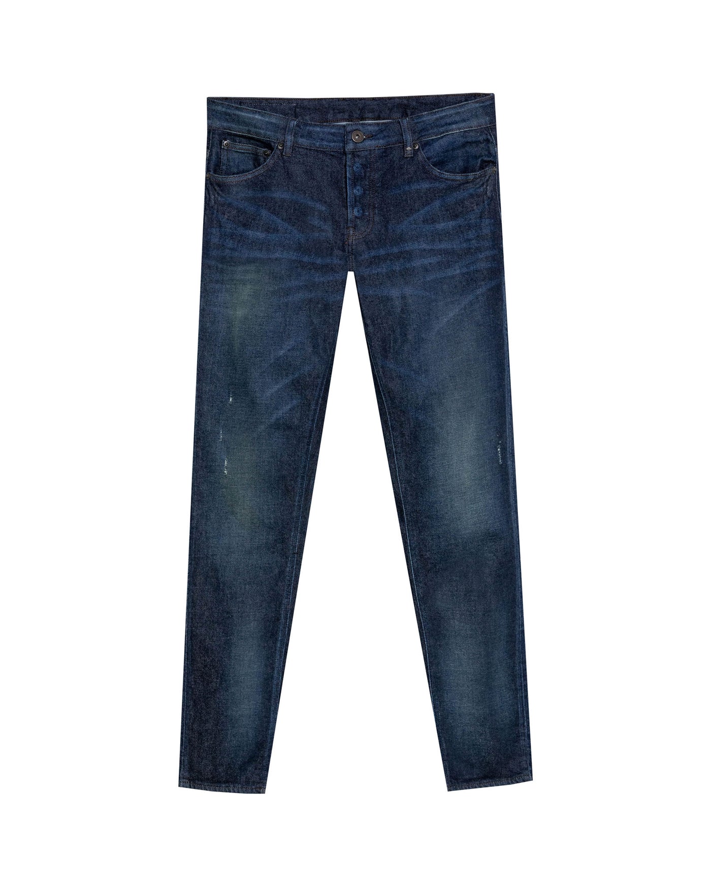 Men's Rider 5-Pocket Ultra Dark Skinny Fit Jeans in Cotton-Polyester Blend Gala 63_339G057_AZU193924_4