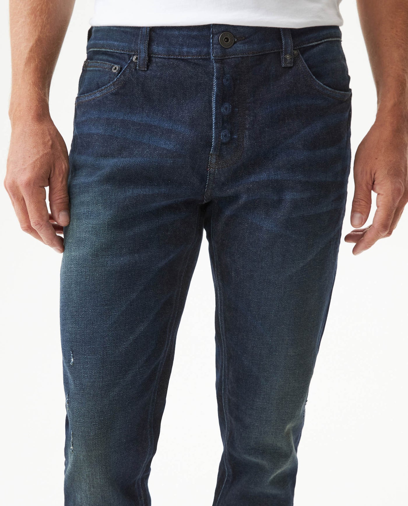 Men's Rider 5-Pocket Ultra Dark Skinny Fit Jeans in Cotton-Polyester Blend Gala 63_339G057_AZU193924_5