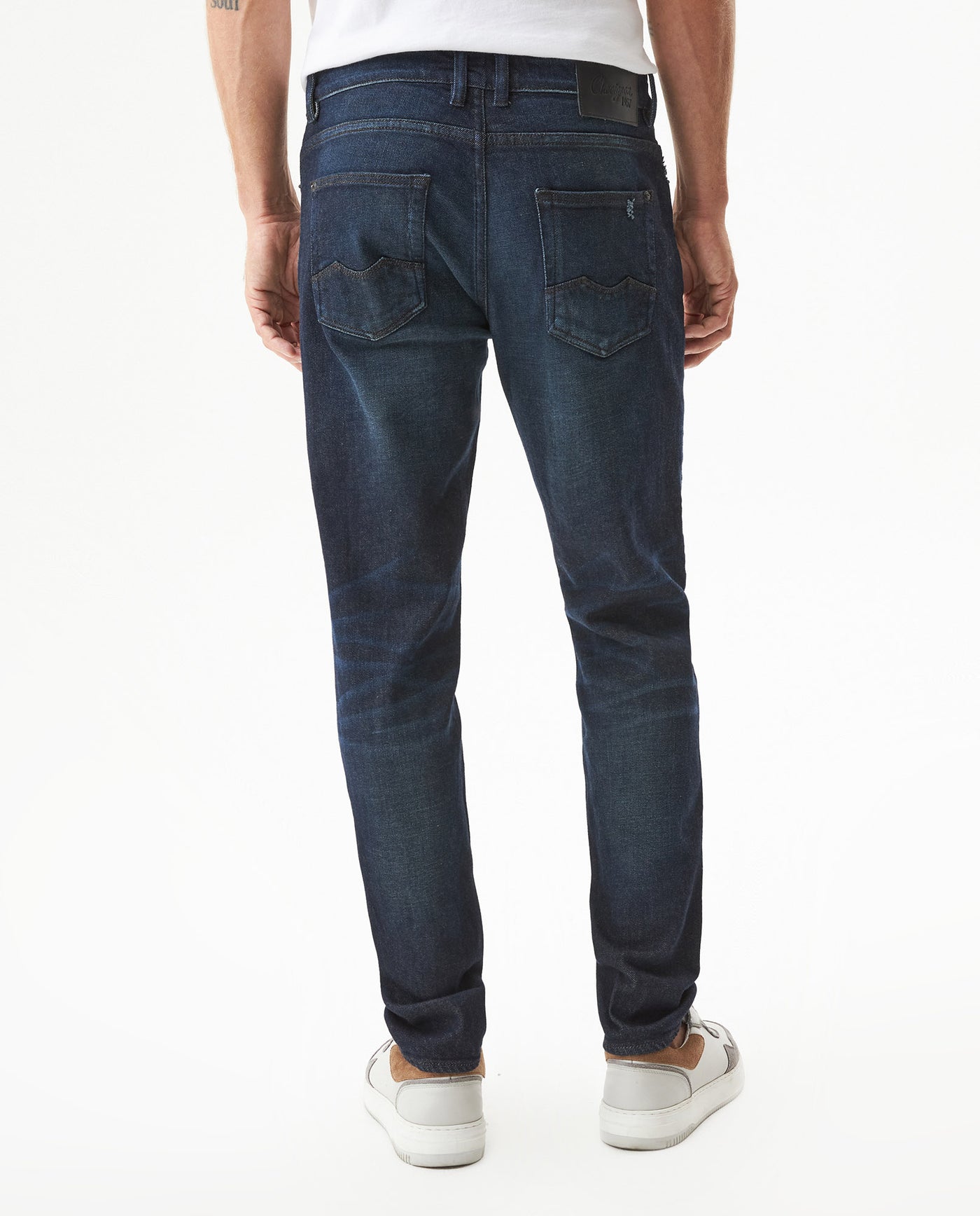 Men's Rider 5-Pocket Ultra Dark Skinny Fit Jeans in Cotton-Polyester Blend Gala 63_339G057_AZU193924_6