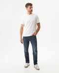 Men's Morrison Straight Ultra Dark Jeans in Cotton-Polyester Blend Seaport