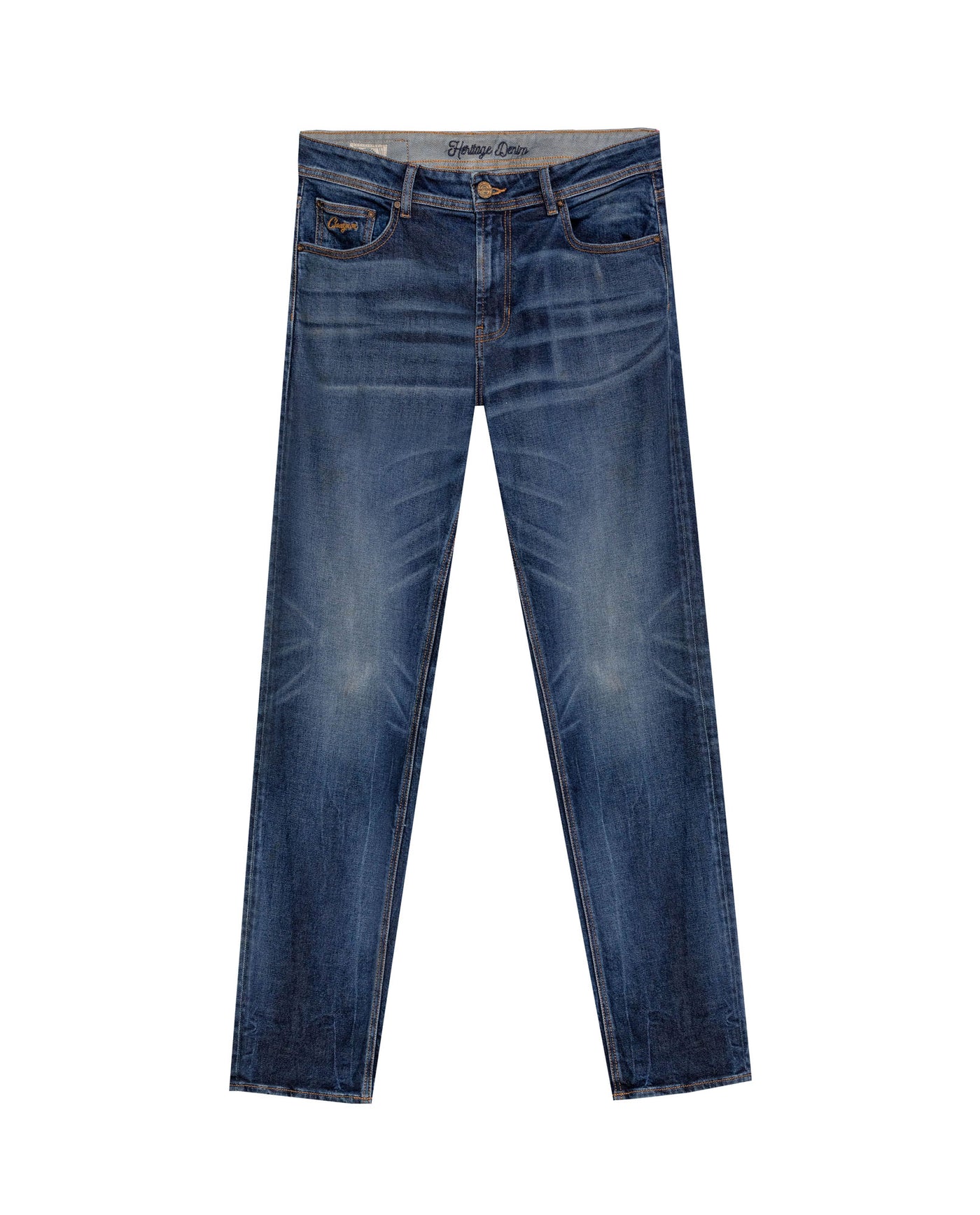 Men's Morrison Straight Ultra Dark Jeans in Cotton-Polyester Blend Seaport 63_339G450_AZU193924_4