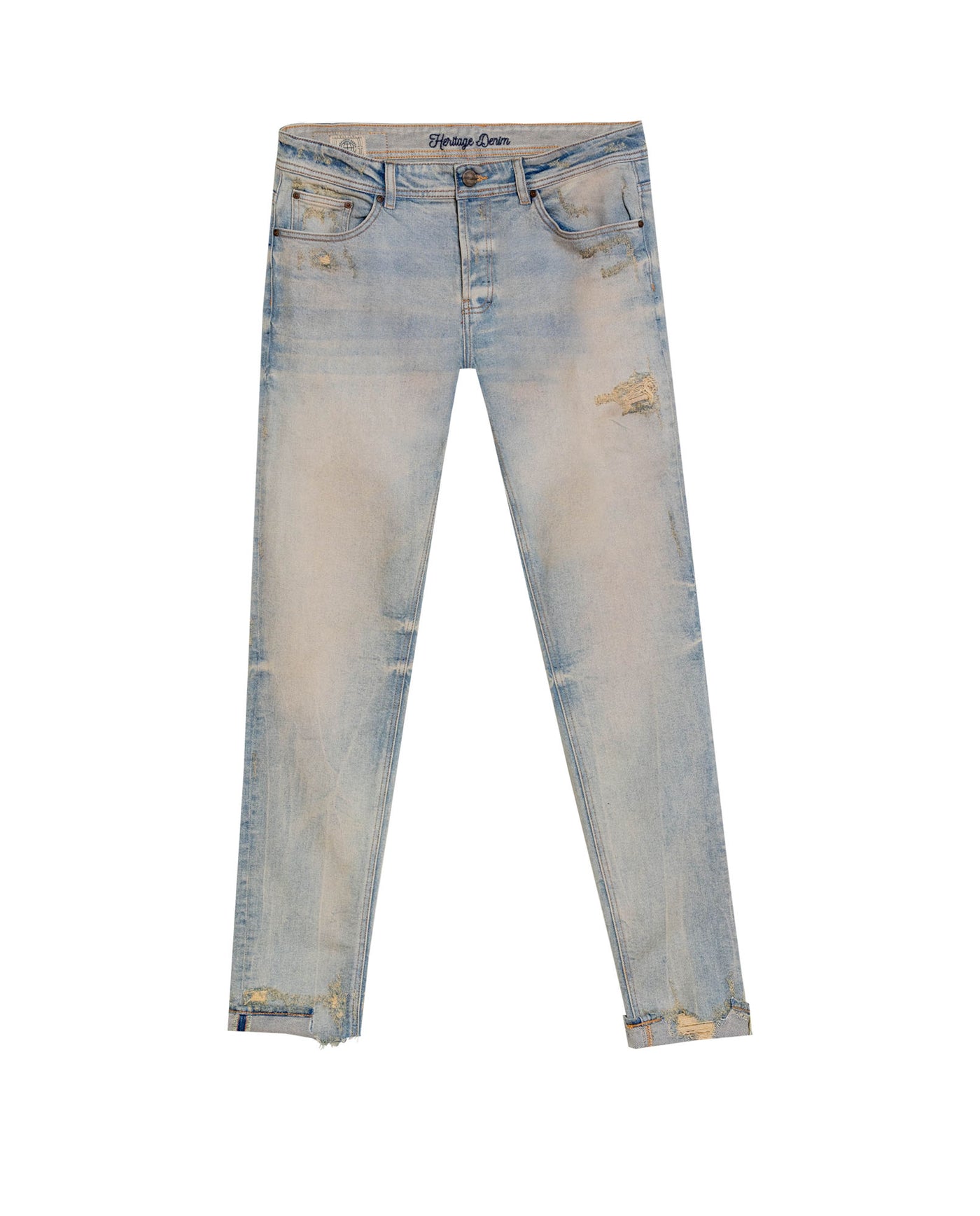 Men's Rider Super Slim Light Wash Jeans in Cotton-Polyester Blend, Boatyard 339G452 - 1