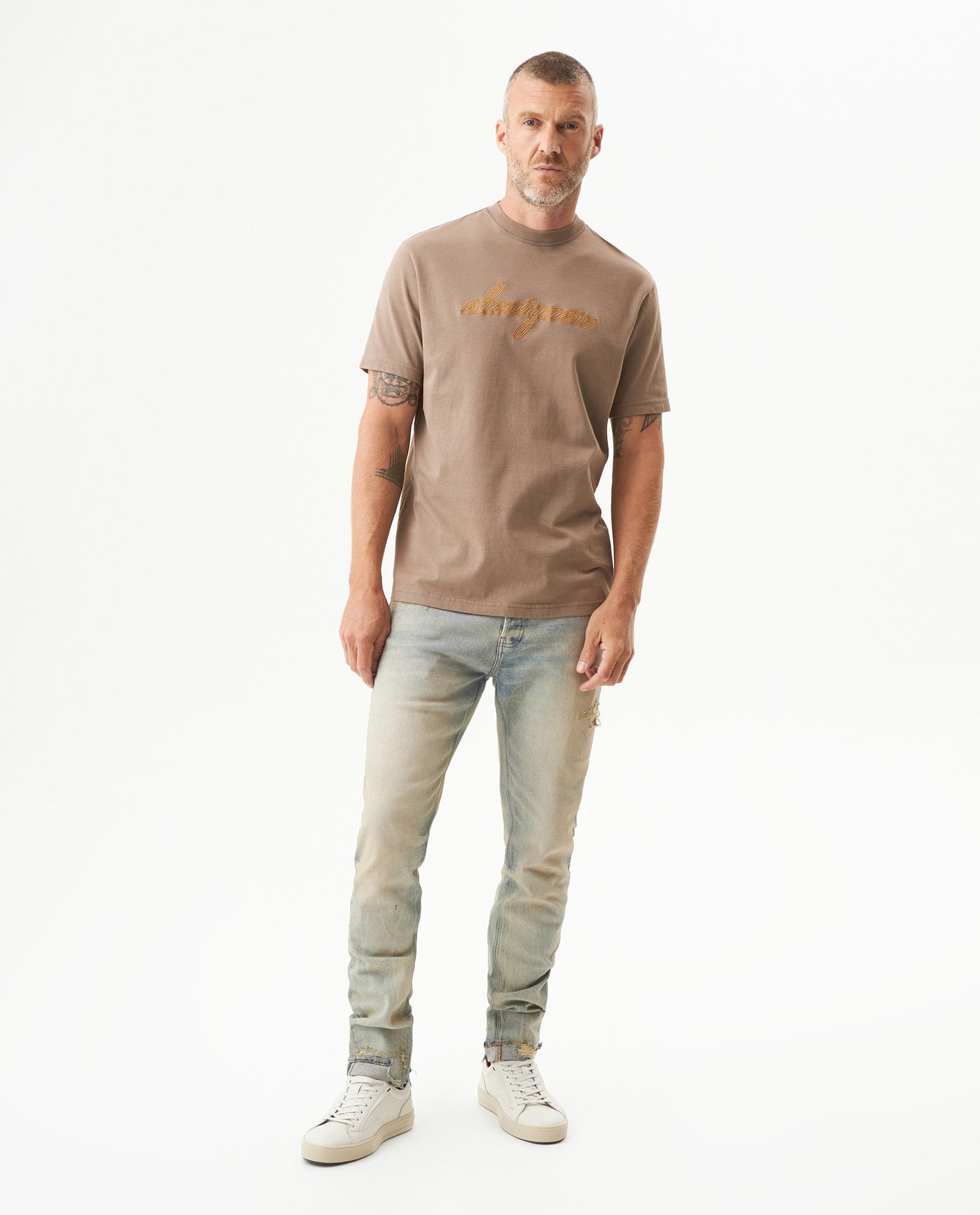 Men's Rider Super Slim Light Wash Jeans in Cotton-Polyester Blend, Boatyard 339G452 - 3
