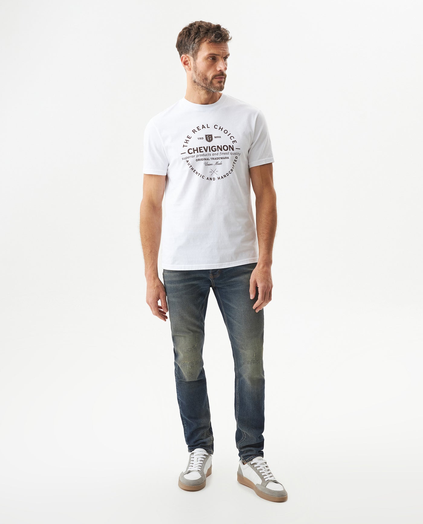 Men's Rider Medium Wash Super Slim Jeans in Cotton-Polyester Blend, Mariner - 3
