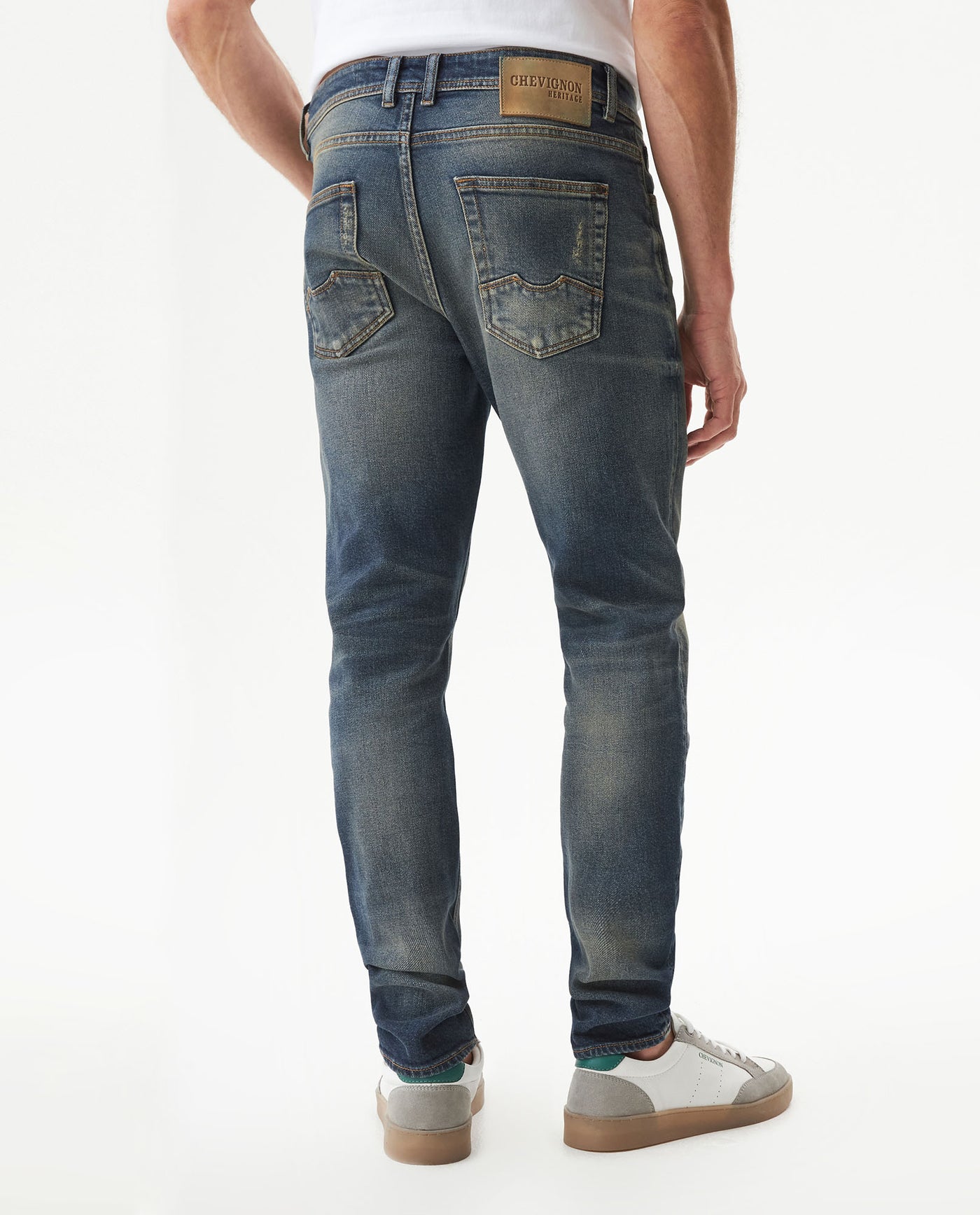 Men's Rider Medium Wash Super Slim Jeans in Cotton-Polyester Blend, Mariner - 5