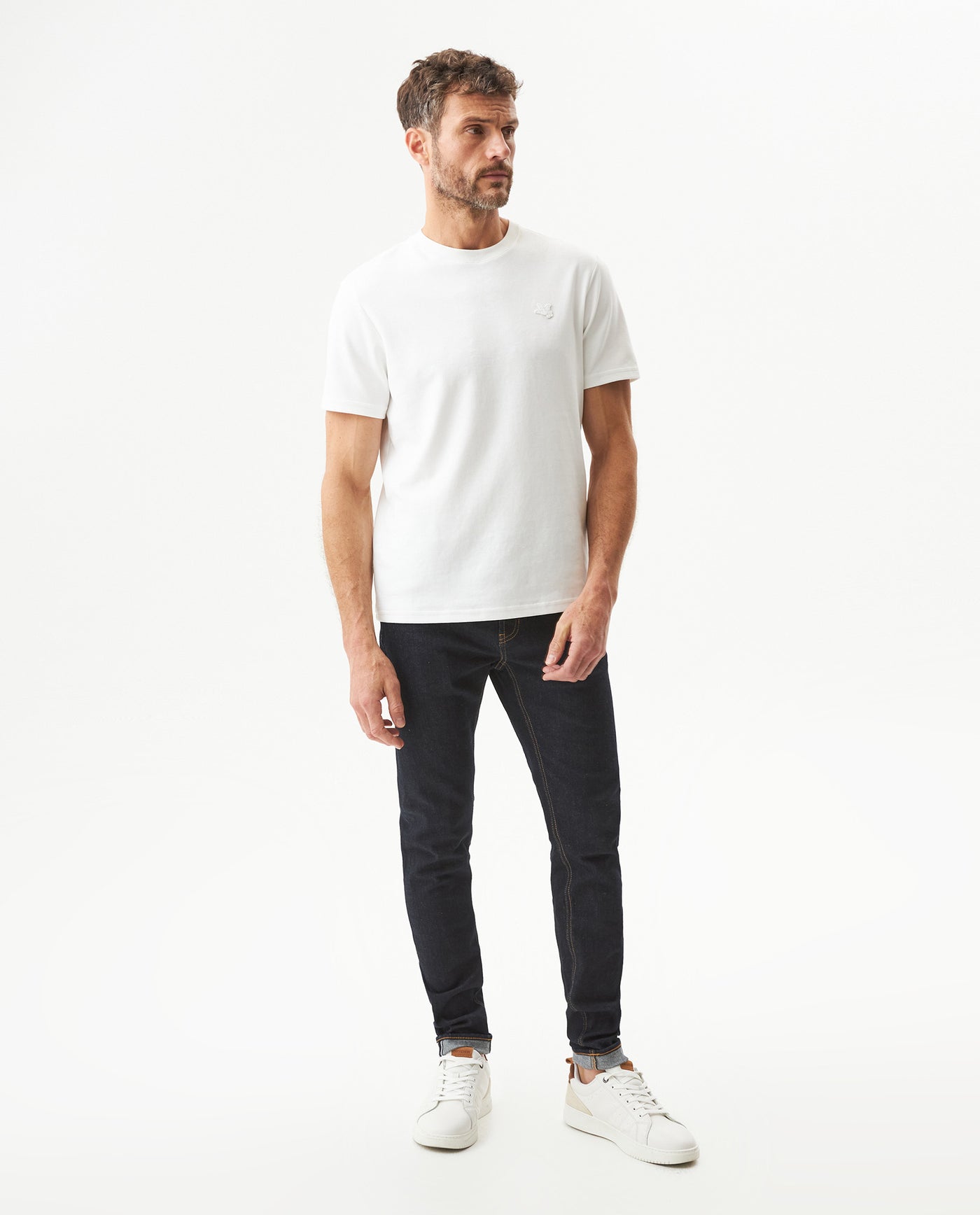 Men's Skinny Rider Ultra Dark Jeans in Cotton, Jetty 339G456 - 3