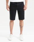 Men's Bermuda Shorts Denim Straight Fit - Black Matte