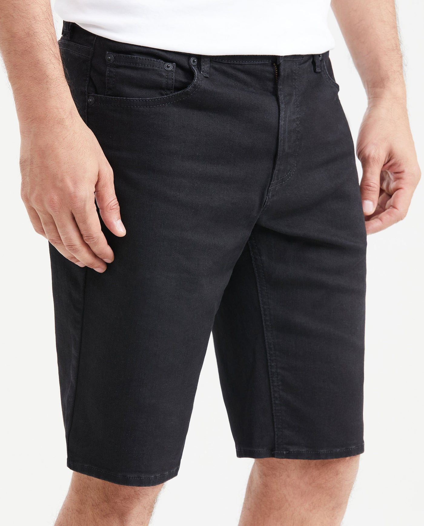 Men's Bermuda Shorts Denim Straight Fit - Black Matte 63_351G003_NEG194004_3