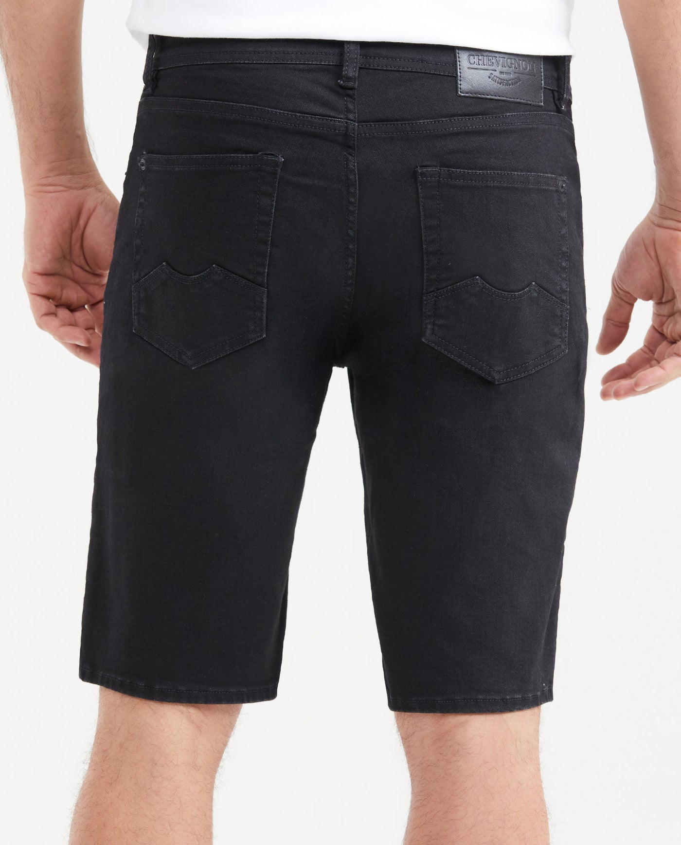 Men's Bermuda Shorts Denim Straight Fit - Black Matte 63_351G003_NEG194004_4