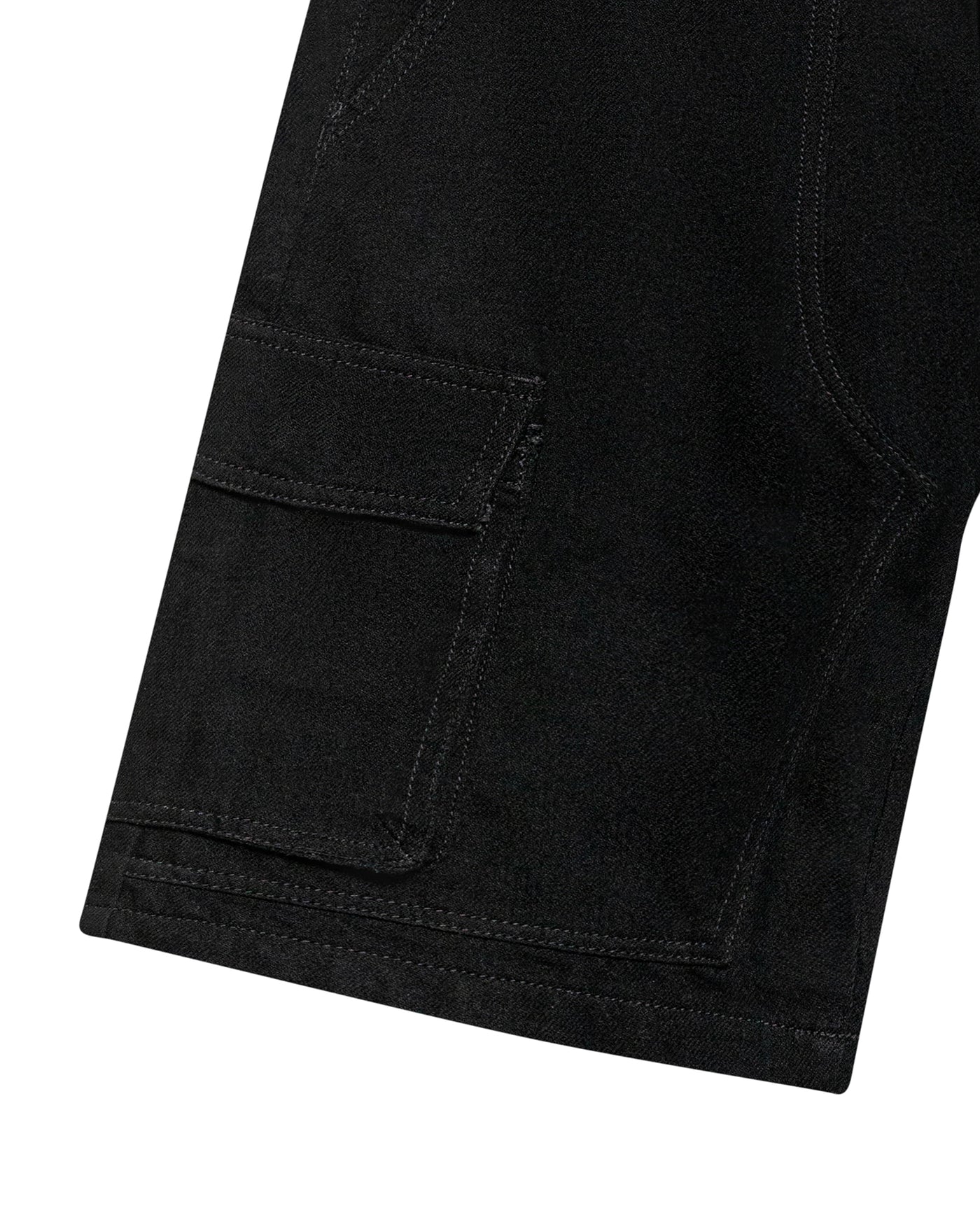 Men's Bermuda Shorts Denim Cargo Style - Black 63_359G004_NEG194004_8