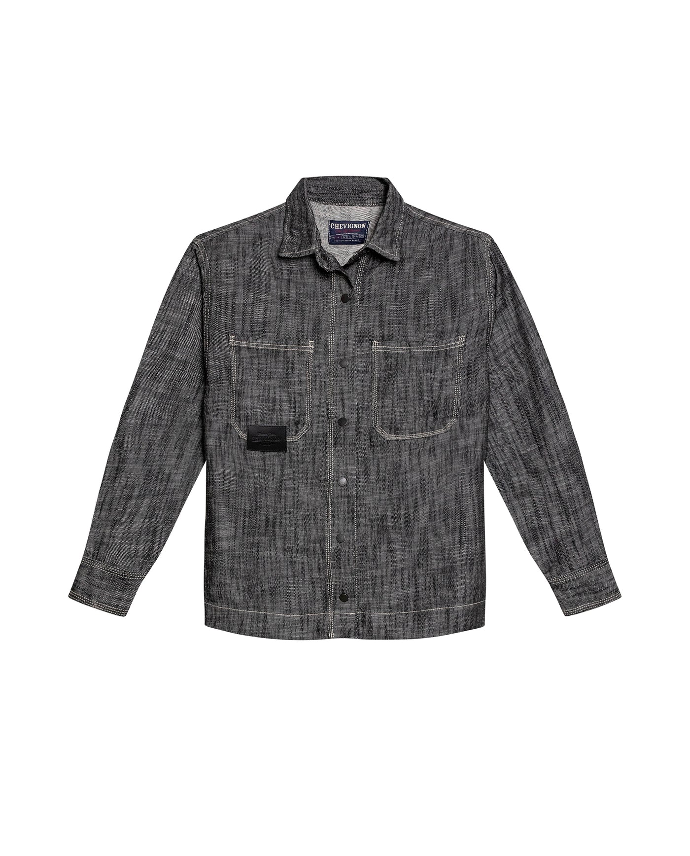Womens Shirt Shacket Formal Silhouette Cotton Non-Stretch Gray Wash - Gray 63_421H000_GRI194305_3