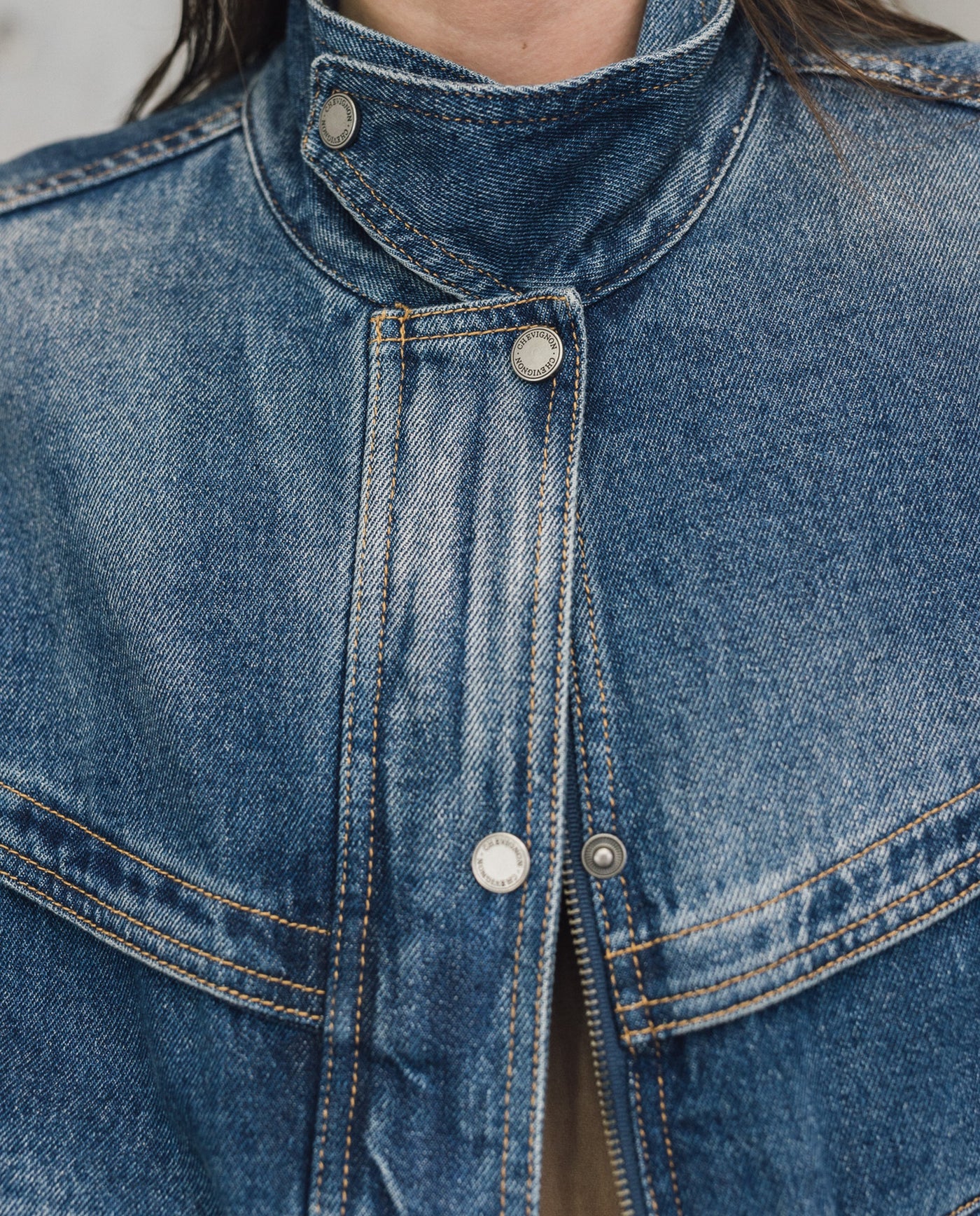 Womens Denim Bomber Jacket - Special Collection - Blue 63_422H202_AZU194052_3