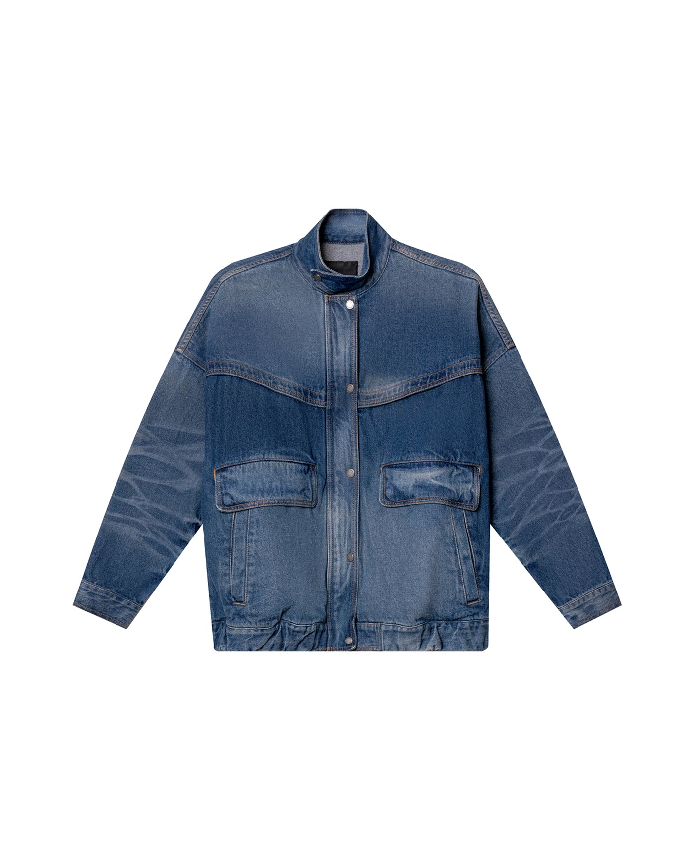 Womens Denim Bomber Jacket - Special Collection - Blue 63_422H202_AZU194052_4