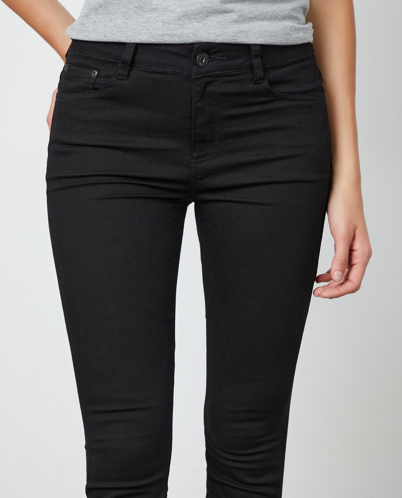 Women's Jeans de Algodón Elástico - Black 63_430E000_A02791_5