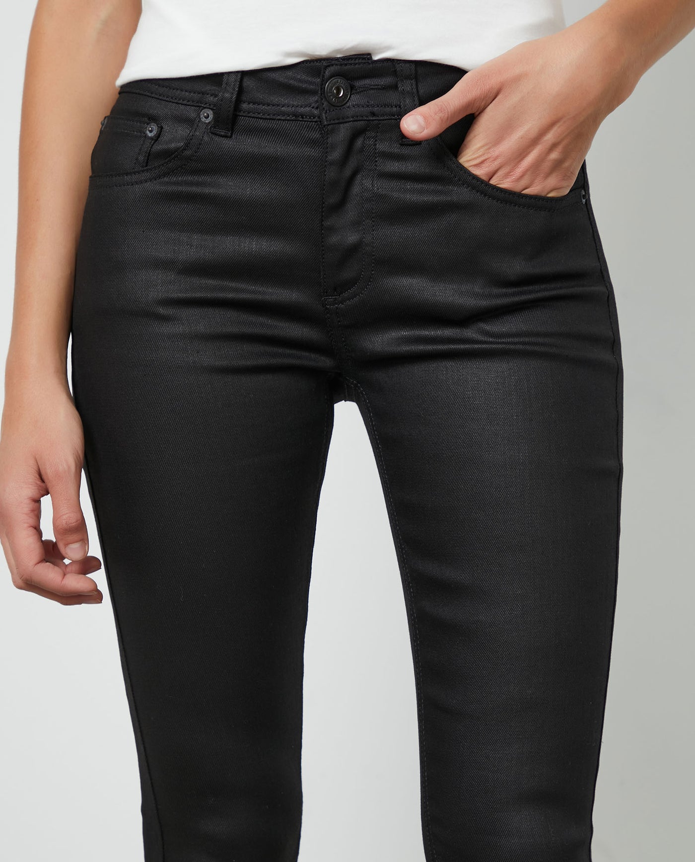 Women's Denim-High-rise Jeans, Black Wash 430E003 - 4