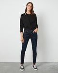 Women's Denim-High-rise Jeans Dark Wash