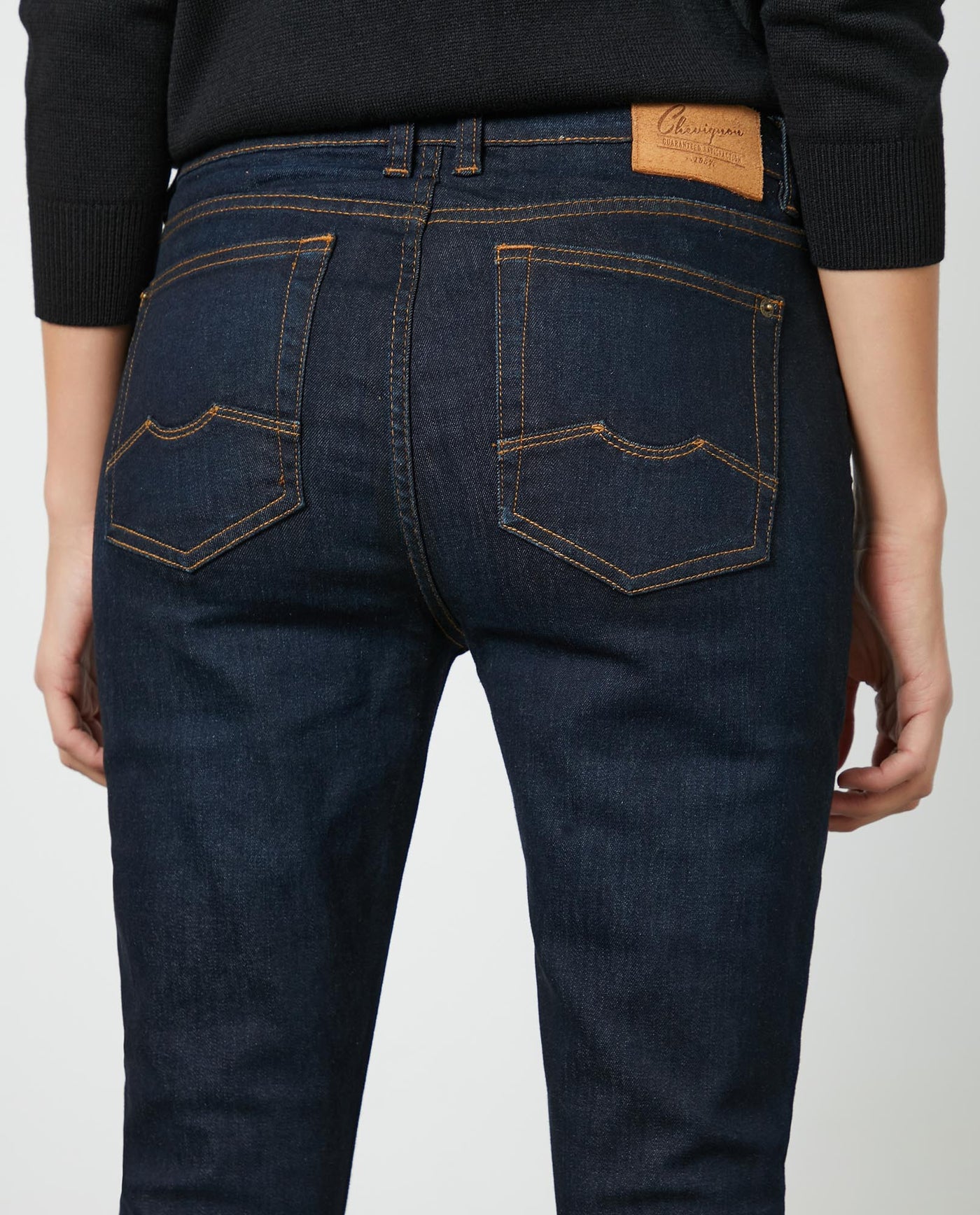 Women's Denim-High-rise Jeans Dark Wash 63_430E005_AZU193924_6