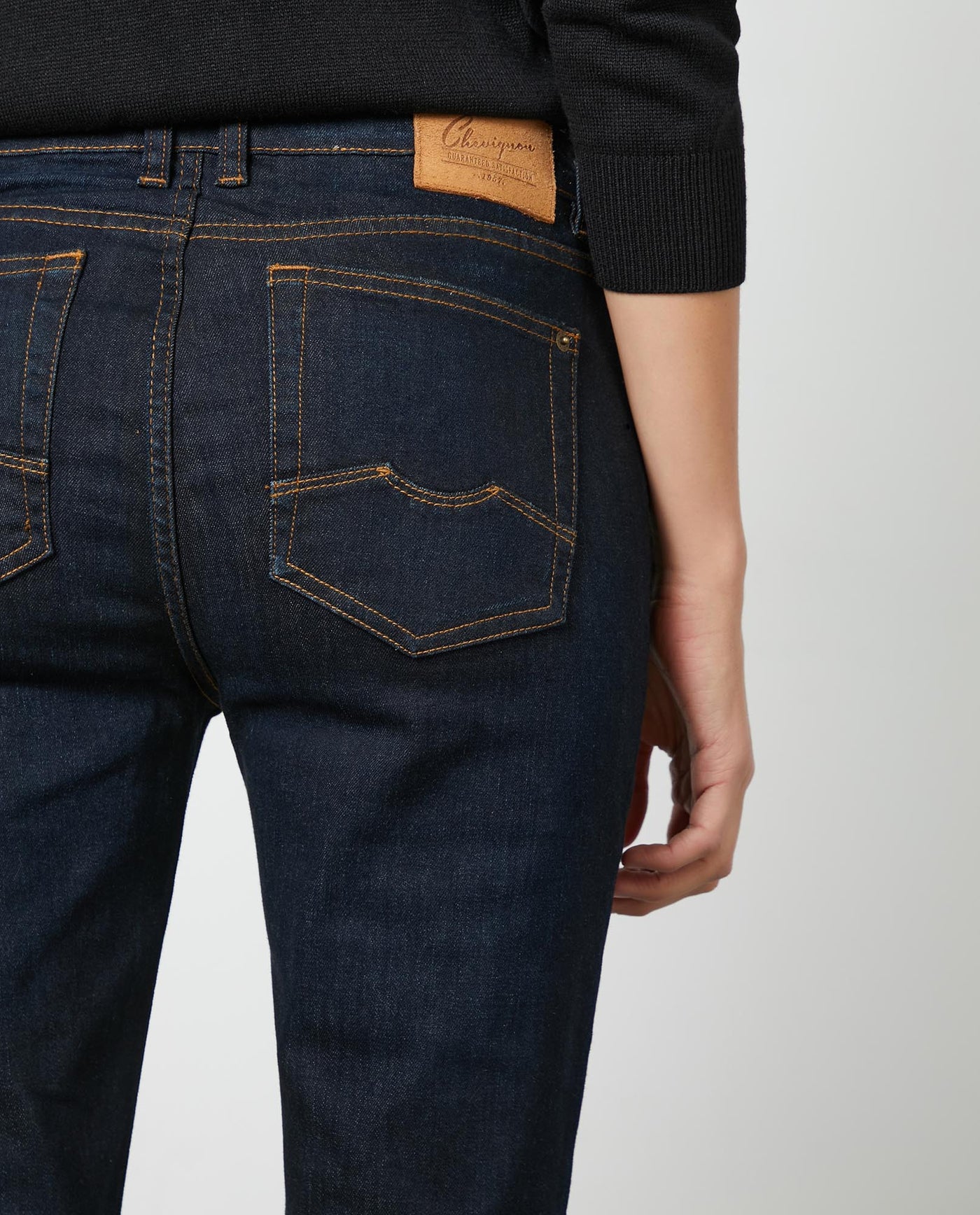 Women's Denim-High-rise Jeans Dark Wash 63_430E005_AZU193924_7