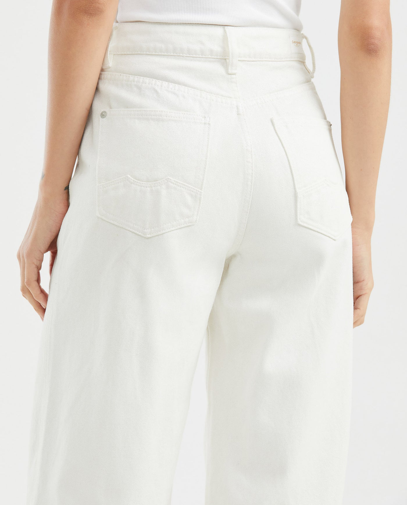 Women's Special Fit Wide Leg Jeans Raw Wash in Cotton - 5