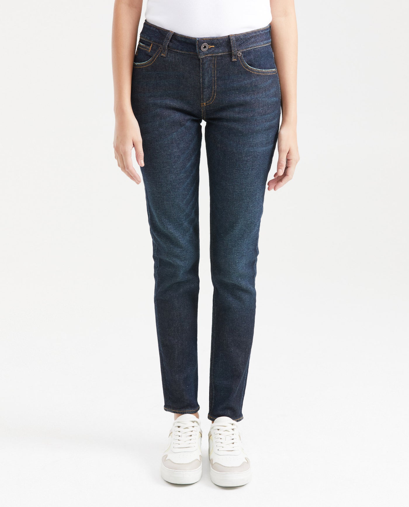 Women's Jeans, Low Rise, Skinny Bootcut - Ultra Dark Blue 431G003 - 1