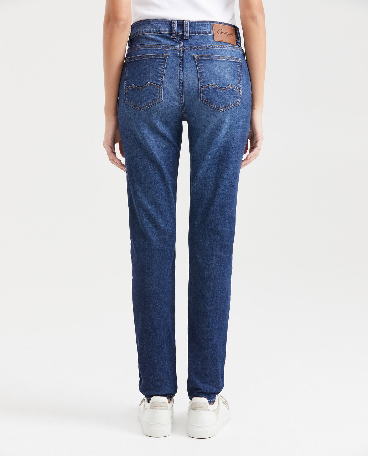 Women's Jeans, High Rise, Skinny Boot - Medium Blue 431G008 - 4