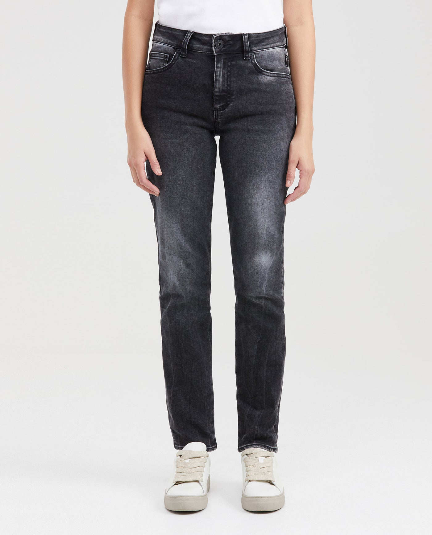 Women's Jeans, High Rise Skinny Boot - Gray 431G015 - 1