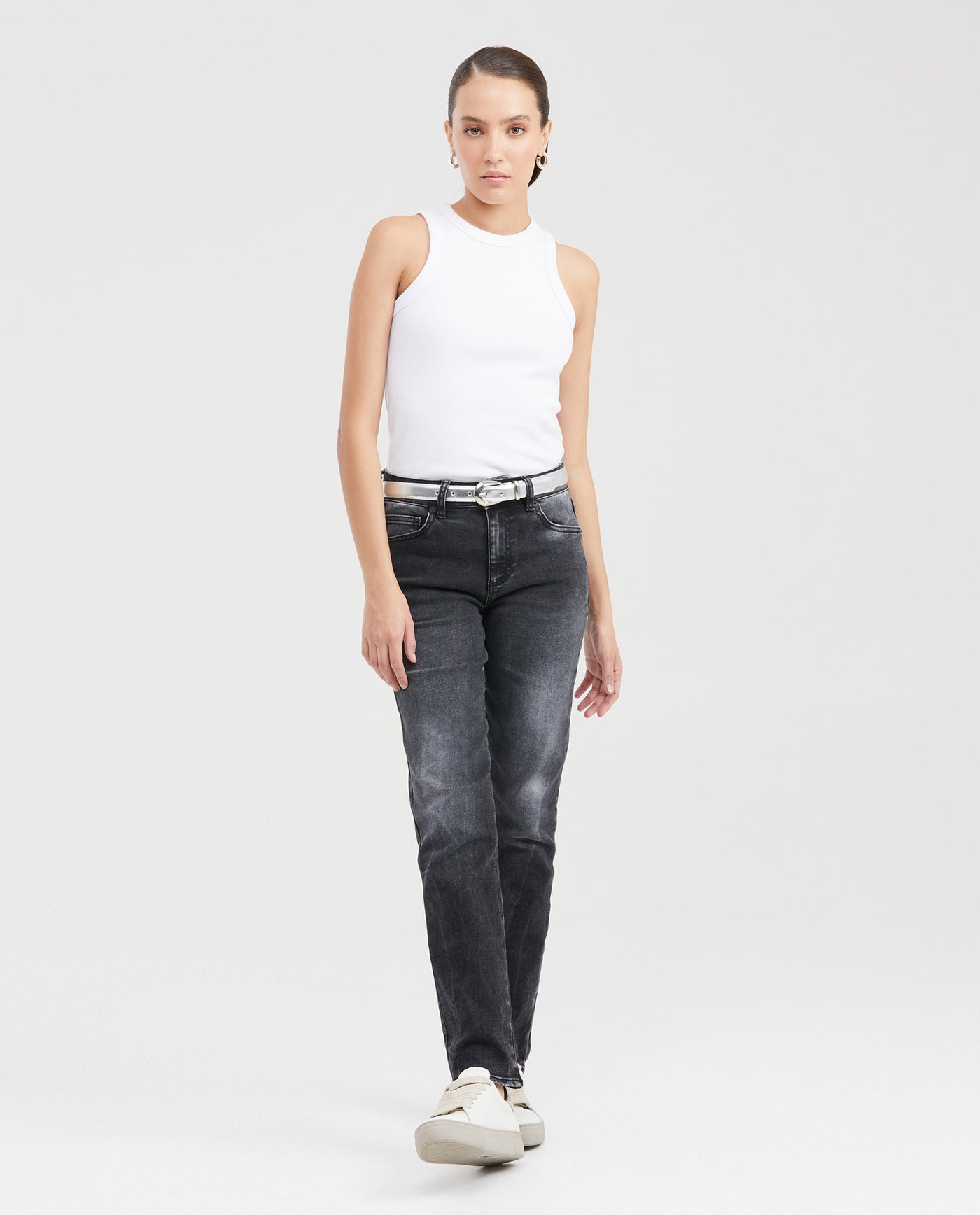 Women's Jeans, High Rise Skinny Boot - Gray 431G015 - 7