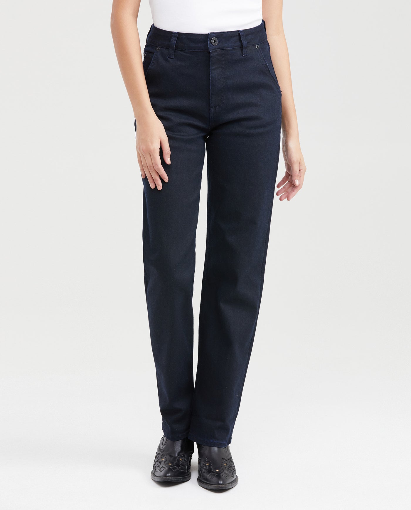 Women's Cosmo Jeans Super High-Rise Bootcut Ultra Dark Recycled Cotton Green Contrast 431G025 - 1